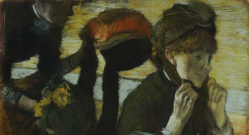Image représentant la conférence  Qui sont les chefs d'oeuvre ? Edgar Degas, Chez la modiste, 1883
