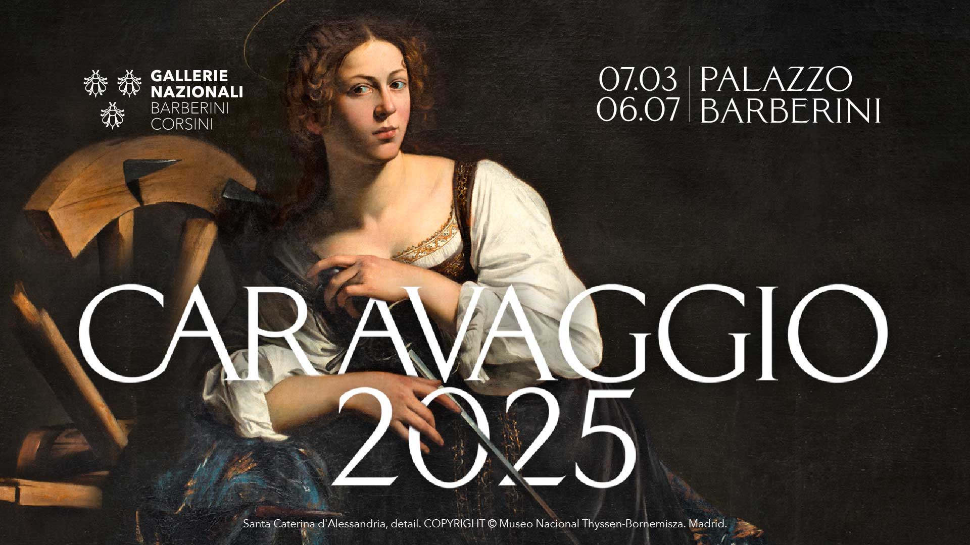 Image représentant la conférence  Caravaggio 2025, à l'occasion de l'exposition-évènement à Rome