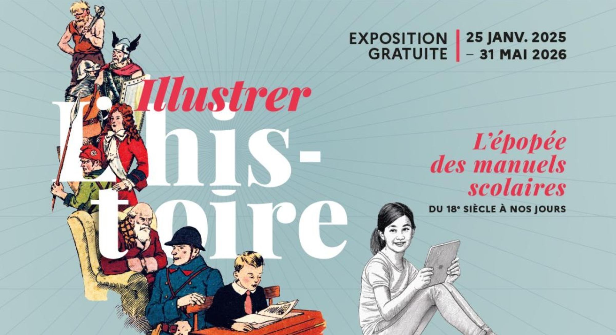 Image représentant la conférence  Illustrer l’histoire de France. L’épopée des manuels scolaires du XVIIIème siècle à nos jours