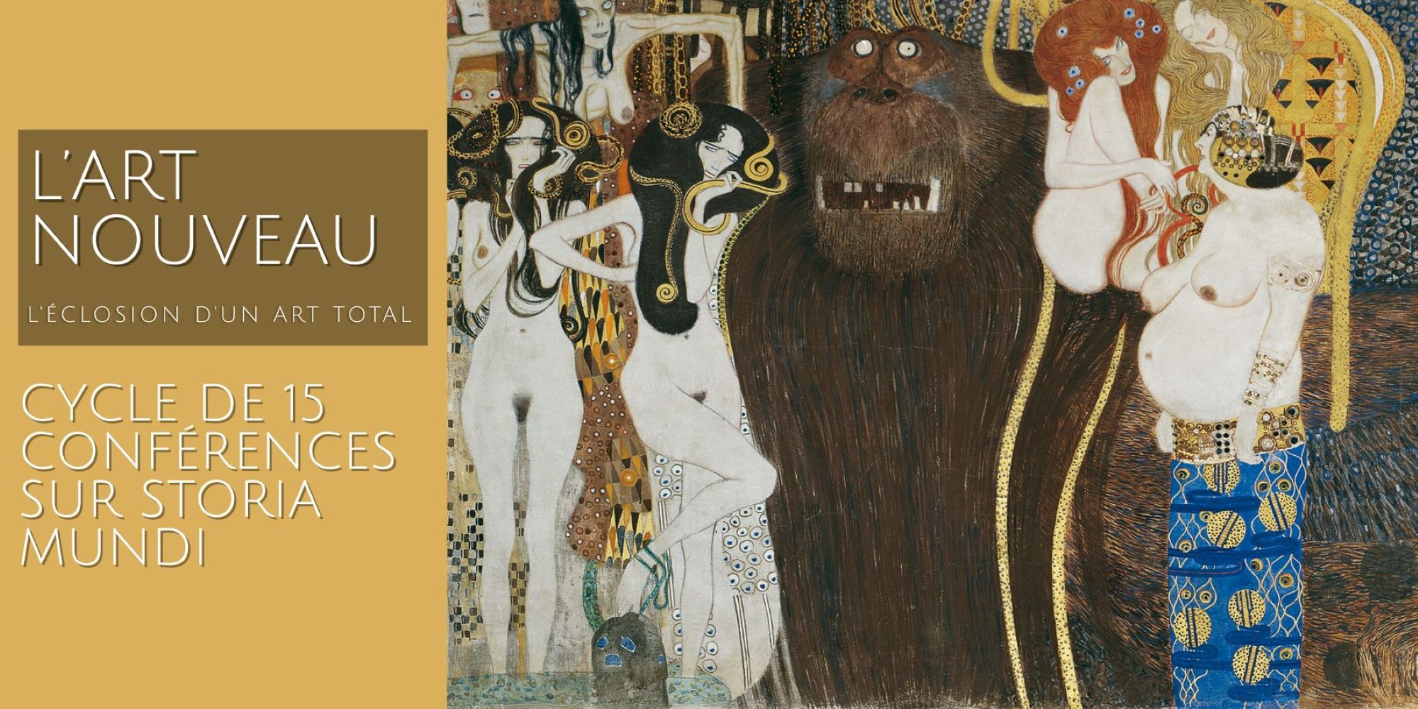 Image représentant la conférence  De Klimt à Mucha, la peinture art nouveau et ses maîtres